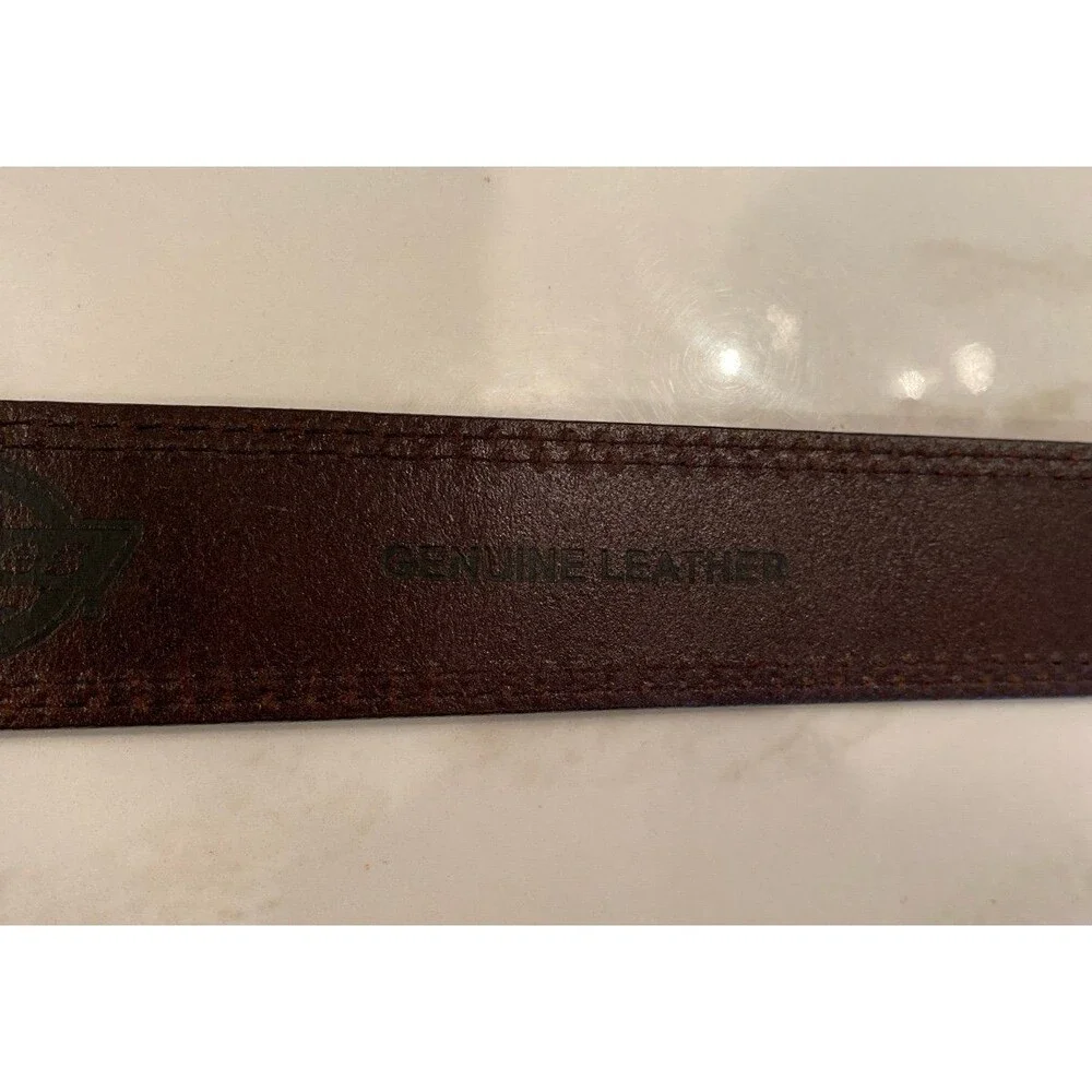 NEW Dickies Leather Men’s Belt Adjustable 34” Brown Gun‎ Metal Buckle Thick